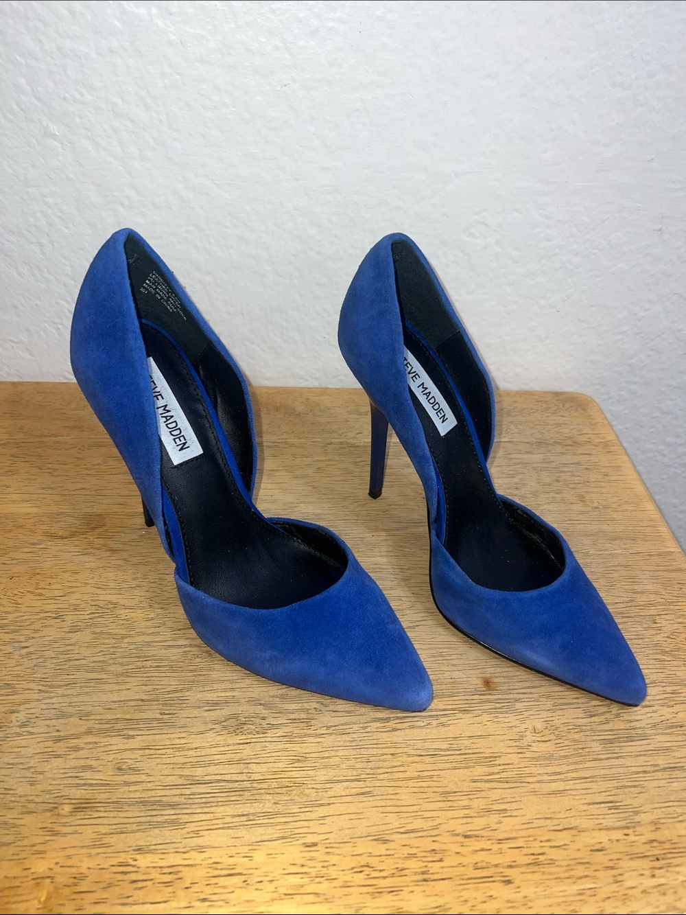 Steve Madden Women's Royal Blue Suede Pointed-Toe Stiletto Heels